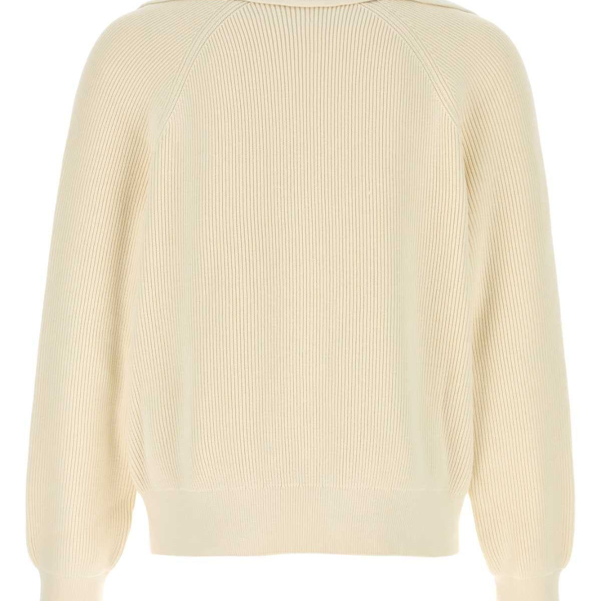 Bottega Veneta Men Cream Cotton Blend Sweater