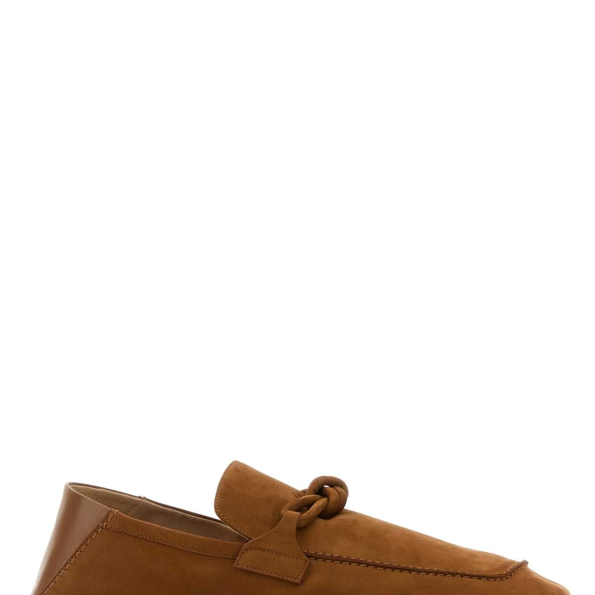 Bottega Veneta Men Camel Suede Daddy Loafers