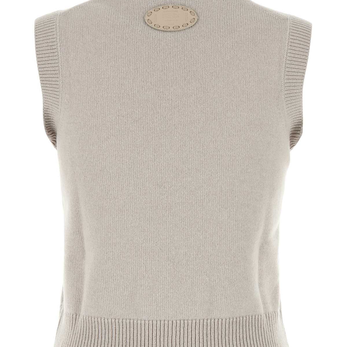 Fendi Women Cappuccino Cashmere Vest