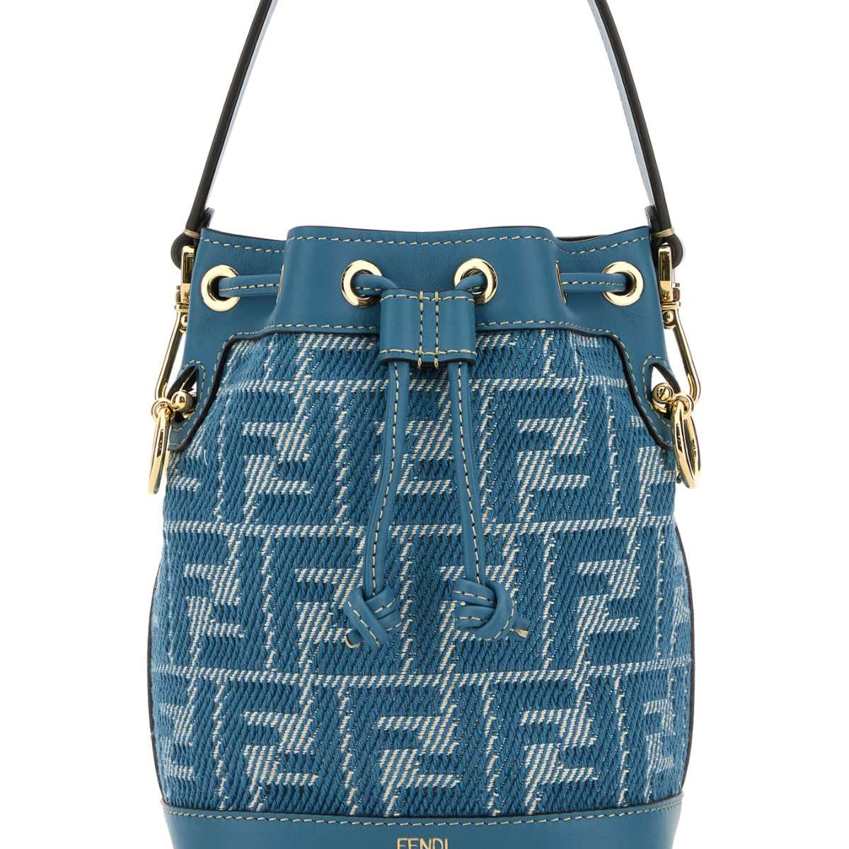 Fendi Women Embroidered Canvas Mon Tresor Bucket Bag