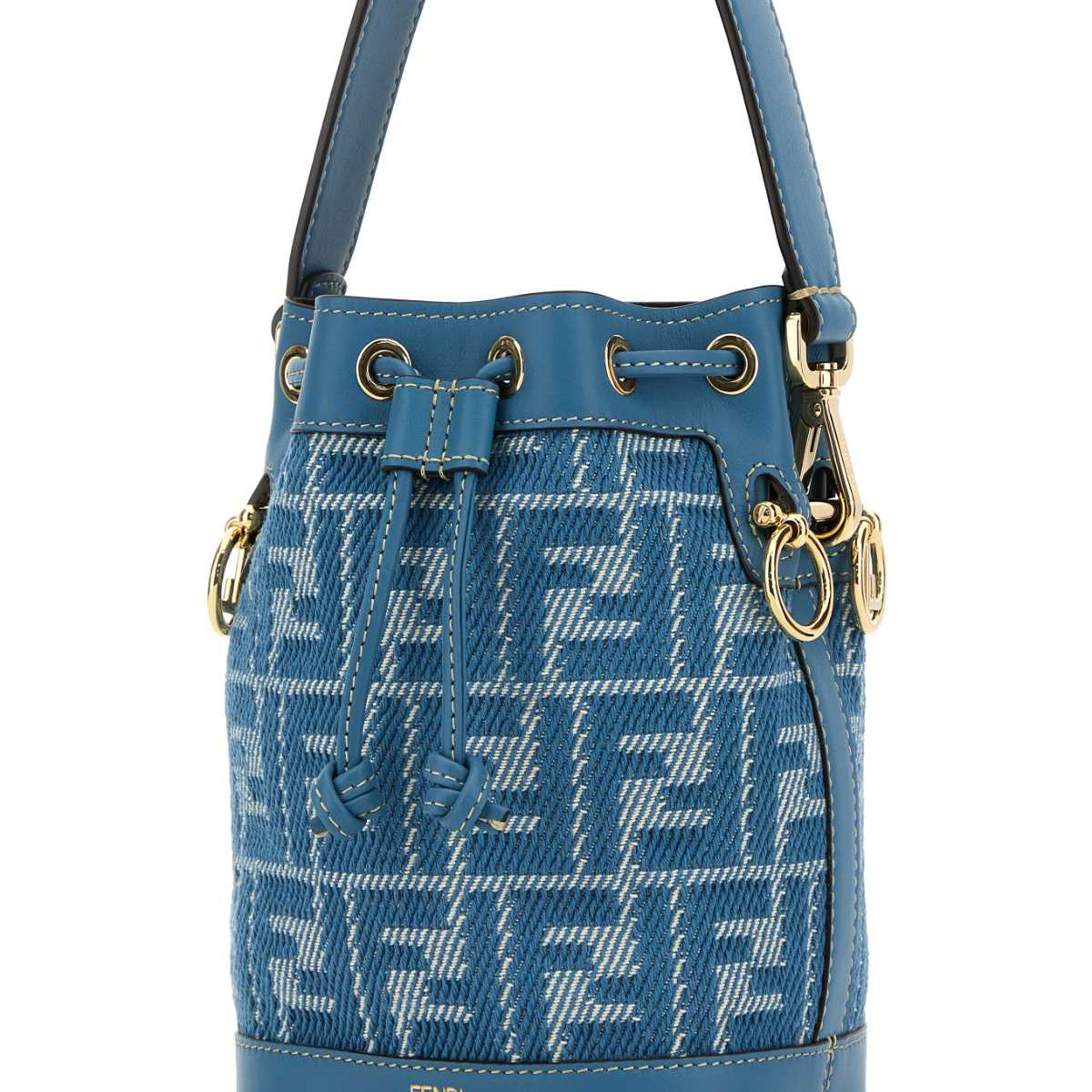 Fendi Women Embroidered Canvas Mon Tresor Bucket Bag