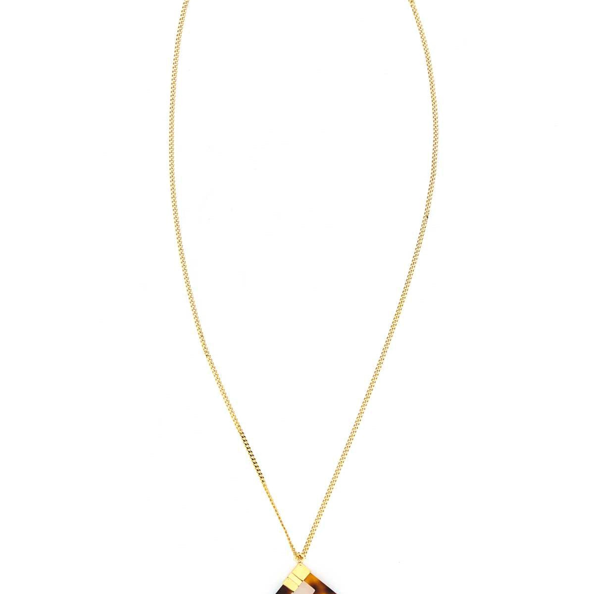 Fendi Women Printed Plexiglass And Metal Forever Fendi Necklace