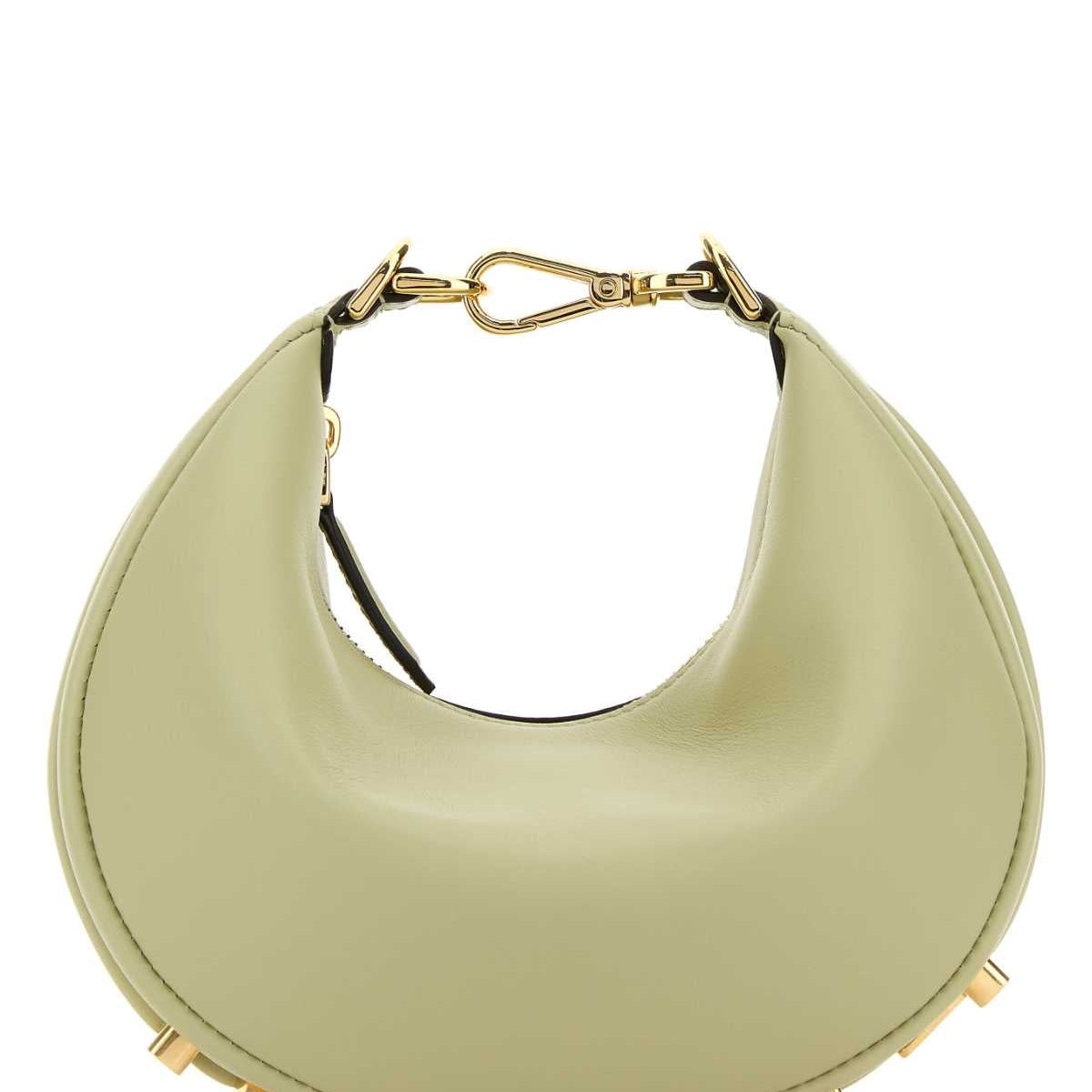 Fendi Women Pastel Green Leather Mini Fendigraphy Handbag
