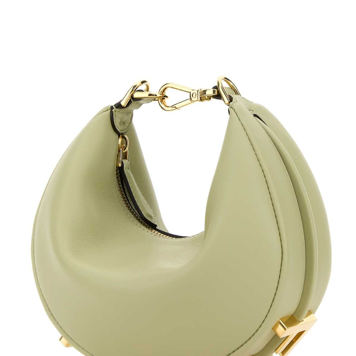 Fendi Women Pastel Green Leather Mini Fendigraphy Handbag