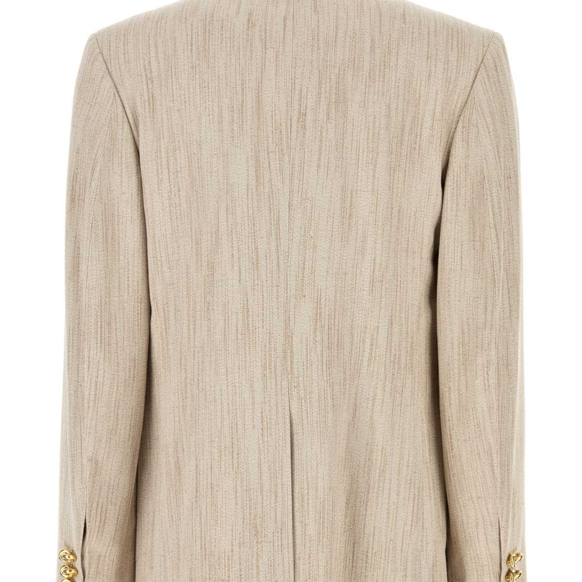 Bottega Veneta Women Melange Sand Viscose Blend Blazer
