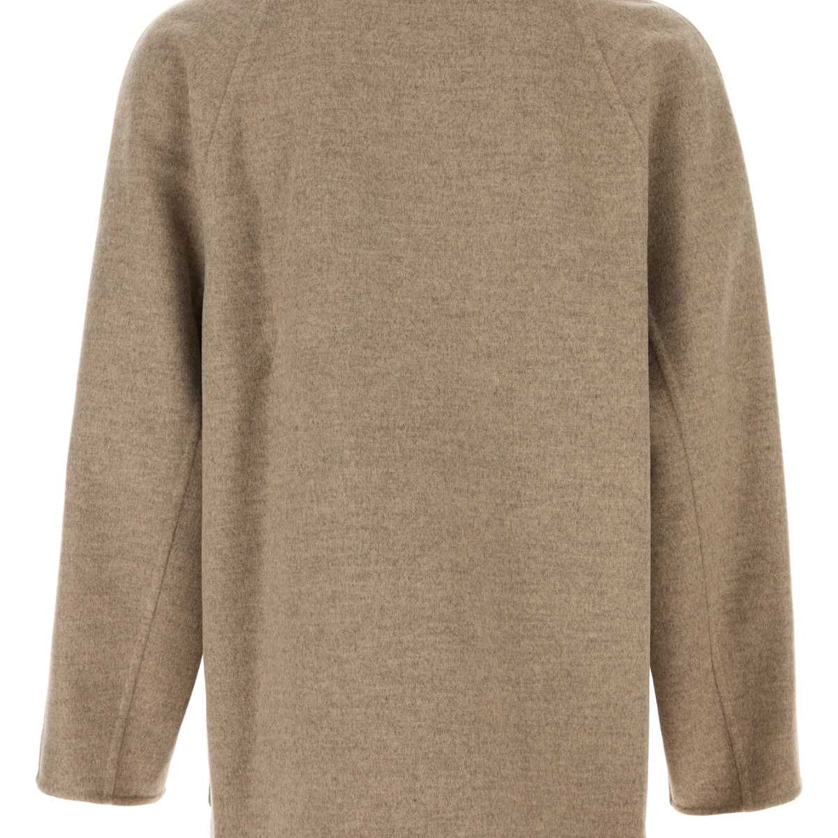 Bottega Veneta Men Dove Grey Wool Blend Cardigan