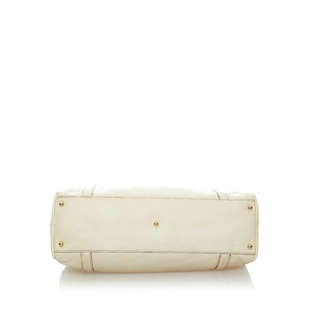 Gucci New Bullitt Double G Handbag 162094 White Leather Ladies GUCCI
