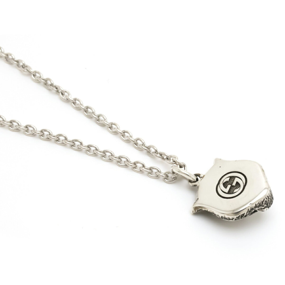 Gucci cat head necklace pendant animal motif SV925 Ag925 silver 433608