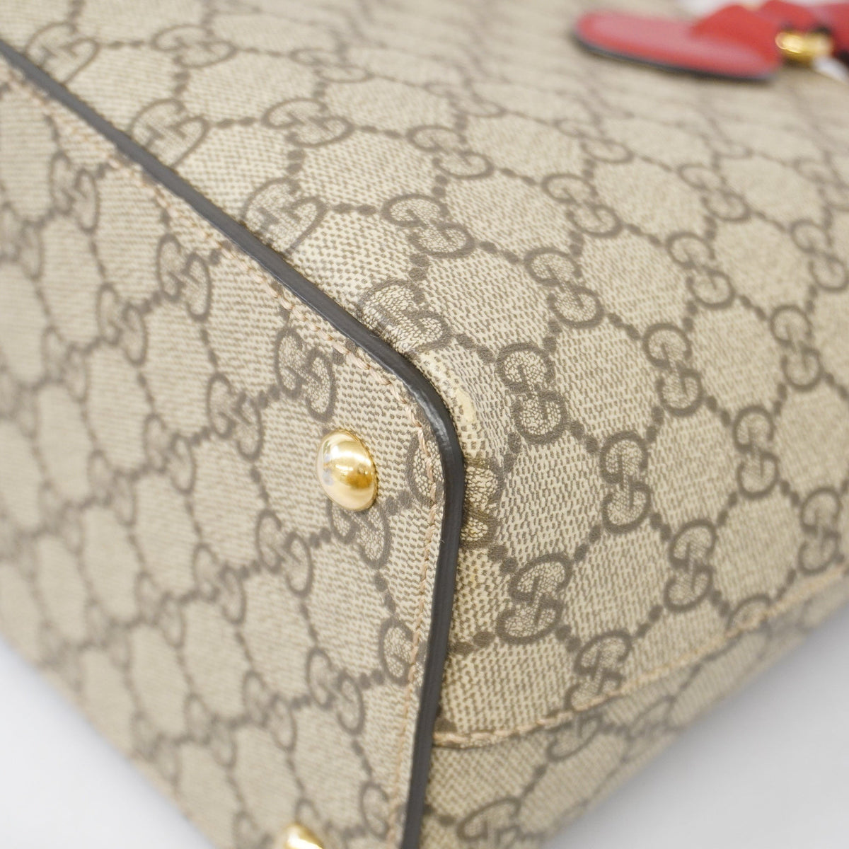 Gucci 2way Bag GG Supreme 409534 Beige/Pink/Red Gold metal