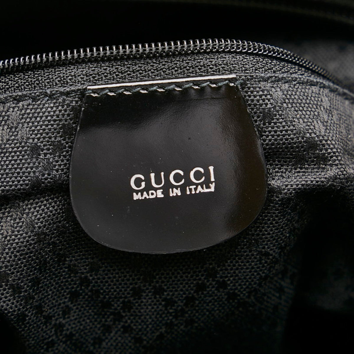 Gucci Bamboo Handbag 0001998 Black Nylon Leather Ladies GUCCI