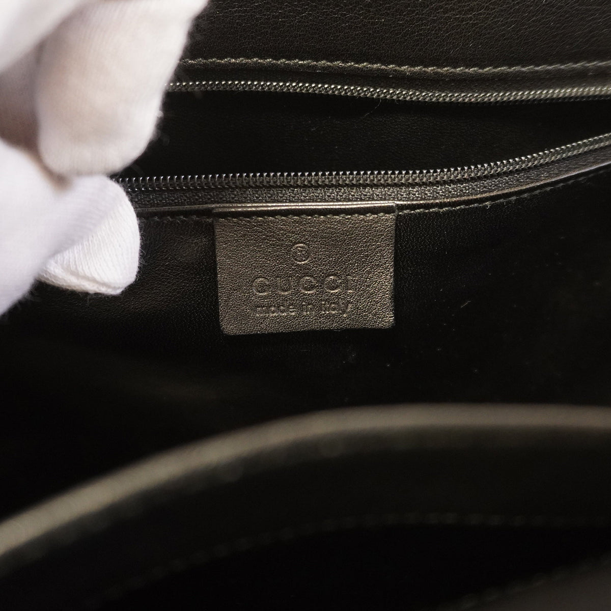 Gucci Bamboo 2WAY Bag 002 8034 Leather Handbag,Shoulder Bag Black