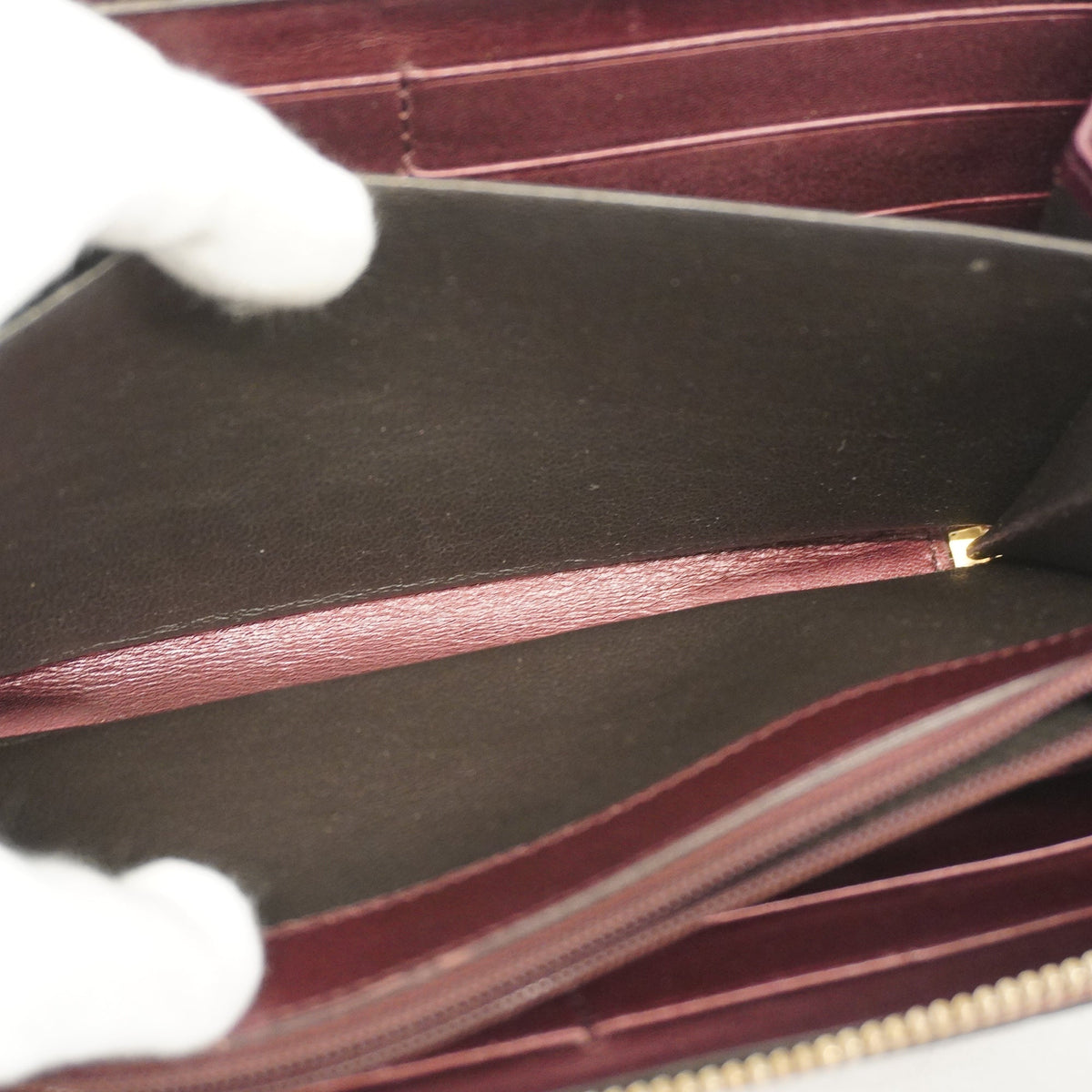 Gucci Long Wallet Gucci Shima 282477 Enamel Bordeaux Gold metal