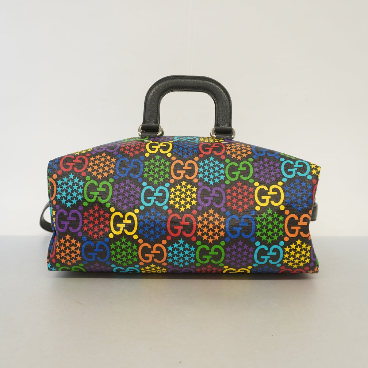 Gucci Boston Bag GG Psychedelic 587866 Multicolor Silver Metal