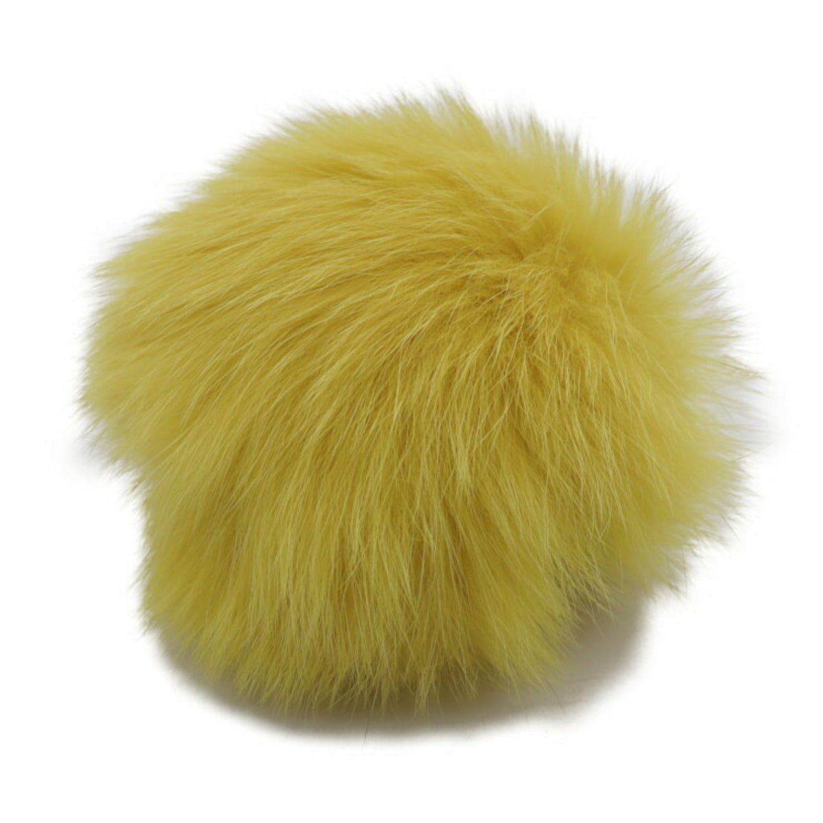 Top Quality Fendi Other Accessories Fox Fur Yellow Gold Hardware Pompom Bag Charm Key Ring