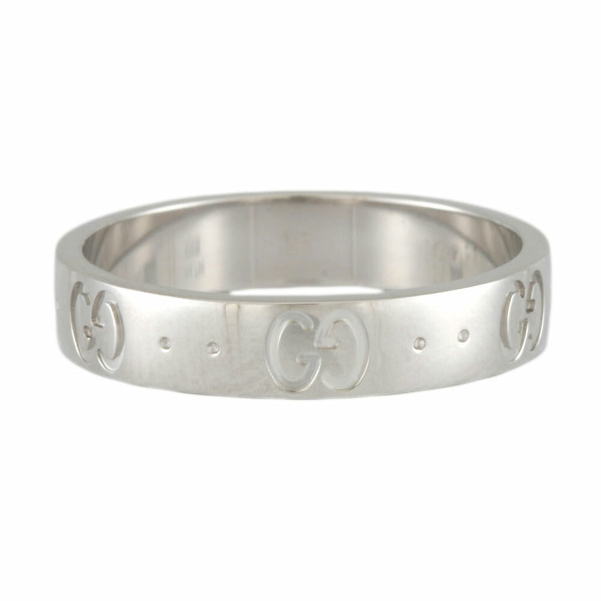 Gucci Icon Ring No. 14 18K K18 White Gold Women's