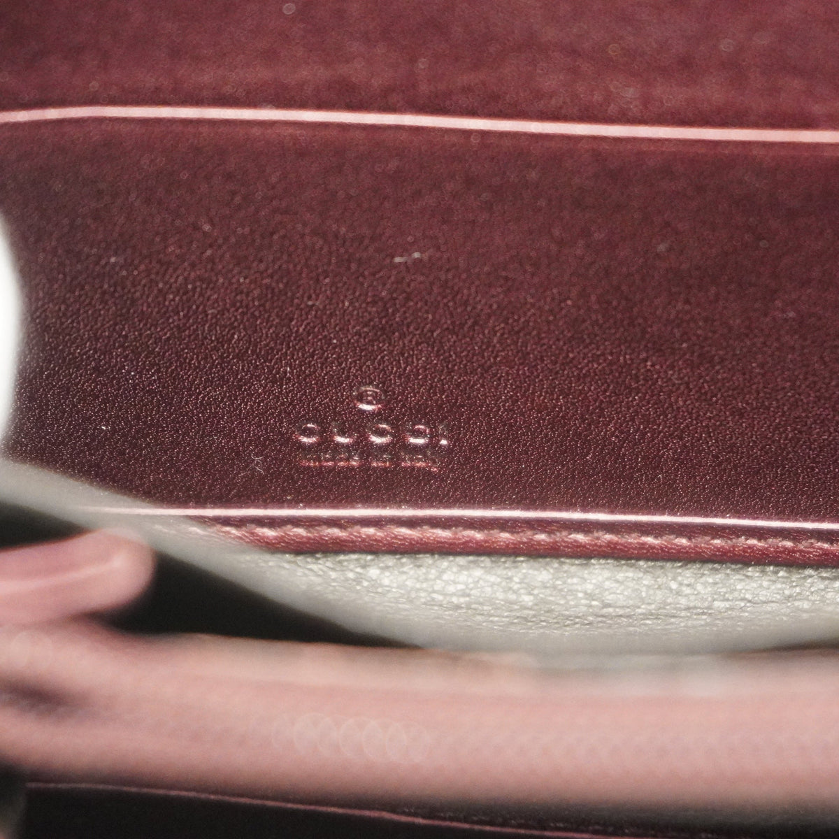 Gucci Long Wallet Gucci Shima 282477 Enamel Bordeaux Gold metal