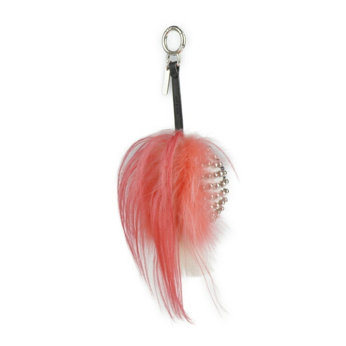 Top Quality Fendi Panquito Karl Lagerfeld Keychain 7AR492 Leather Fur Pink Black White Bag Charm