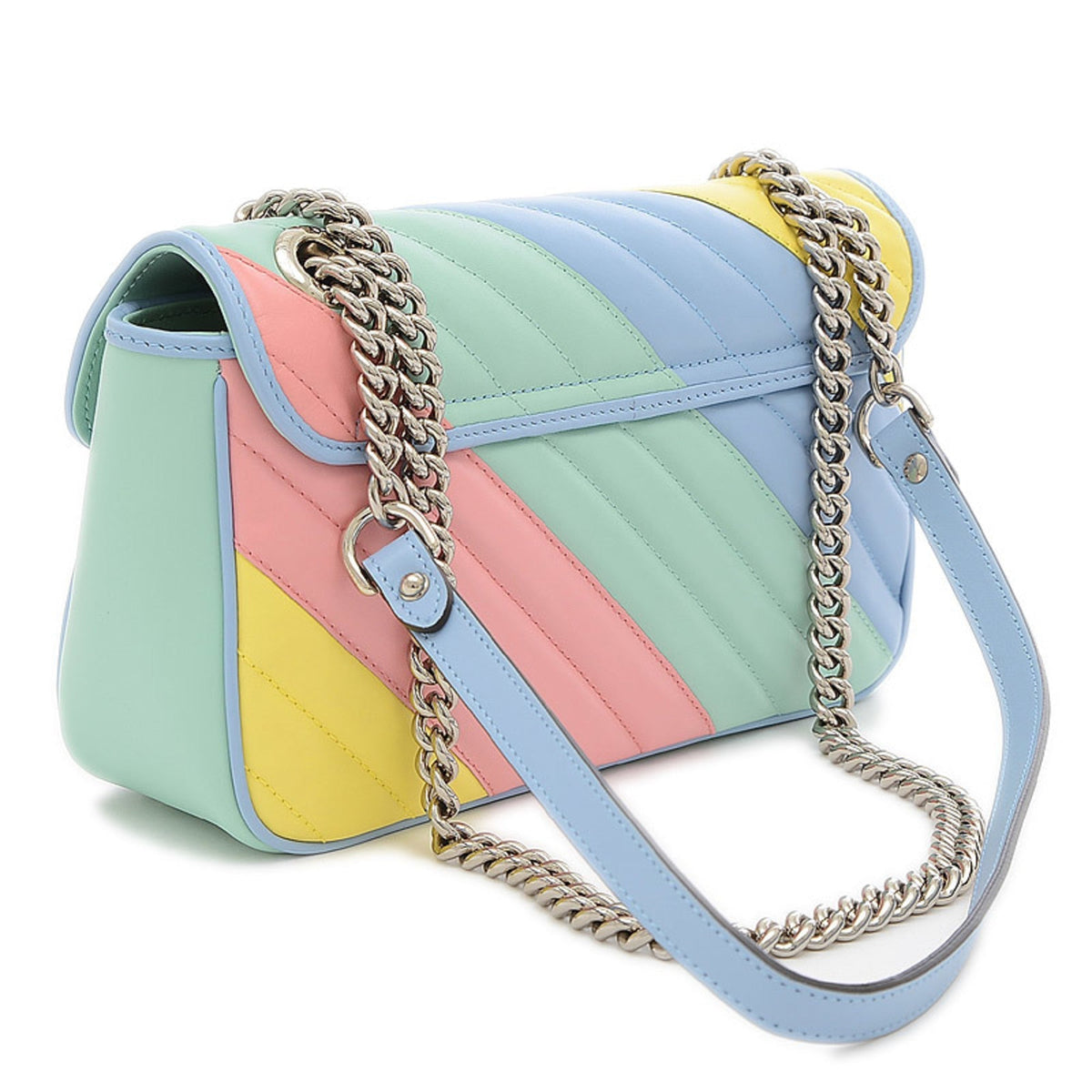 Gucci GG Marmont chain shoulder bag leather pastel multicolor 443497
