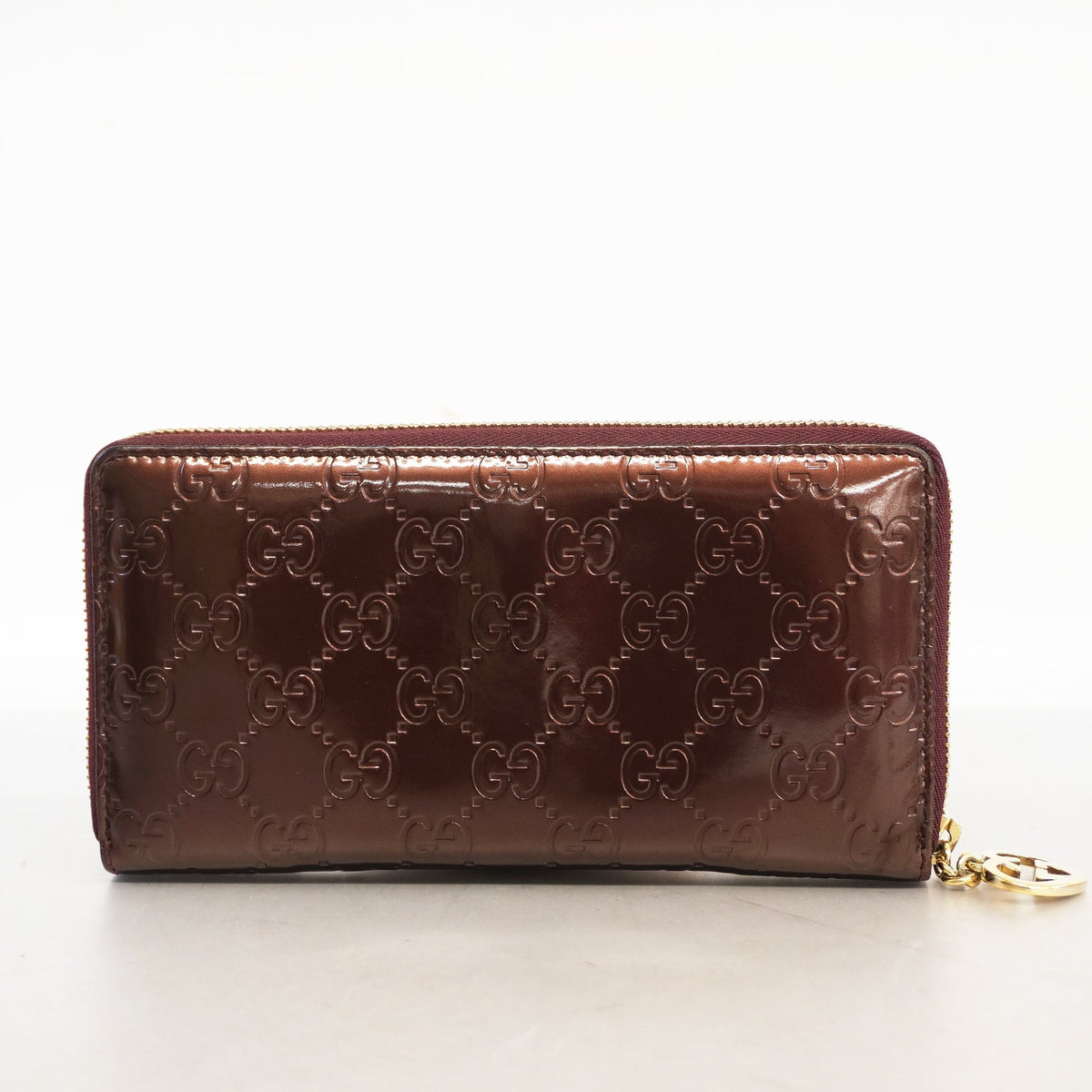Gucci Long Wallet Gucci Shima 282477 Enamel Bordeaux Gold metal
