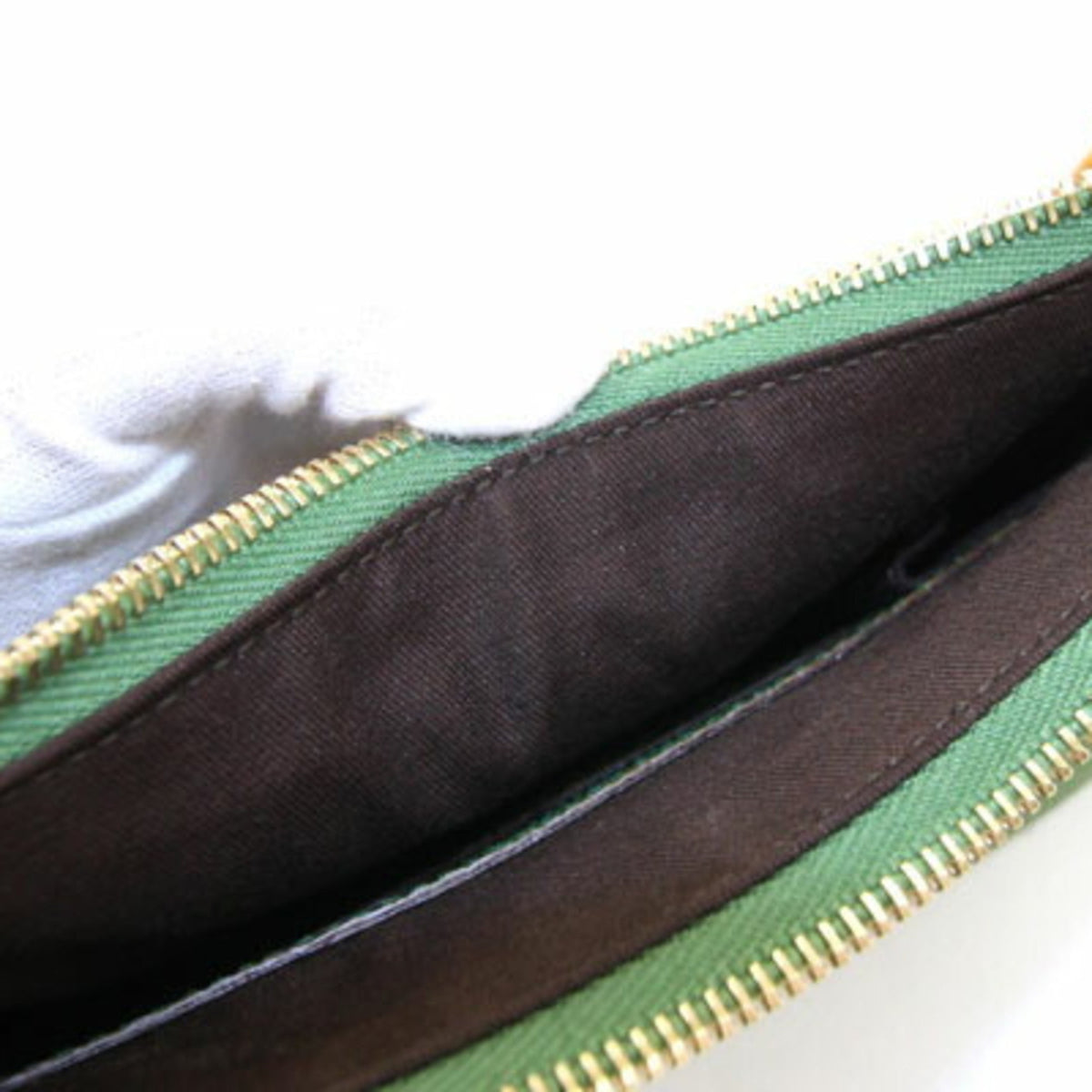 Gucci One Shoulder Bag Bamboo 137378 Green Leather Women's Handbag Studs GUCCI
