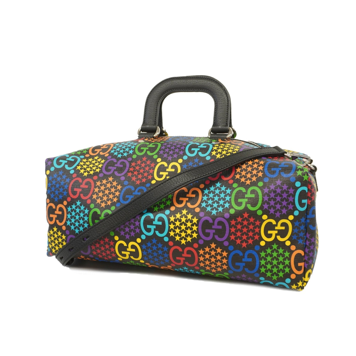 Gucci Boston Bag GG Psychedelic 587866 Multicolor Silver Metal