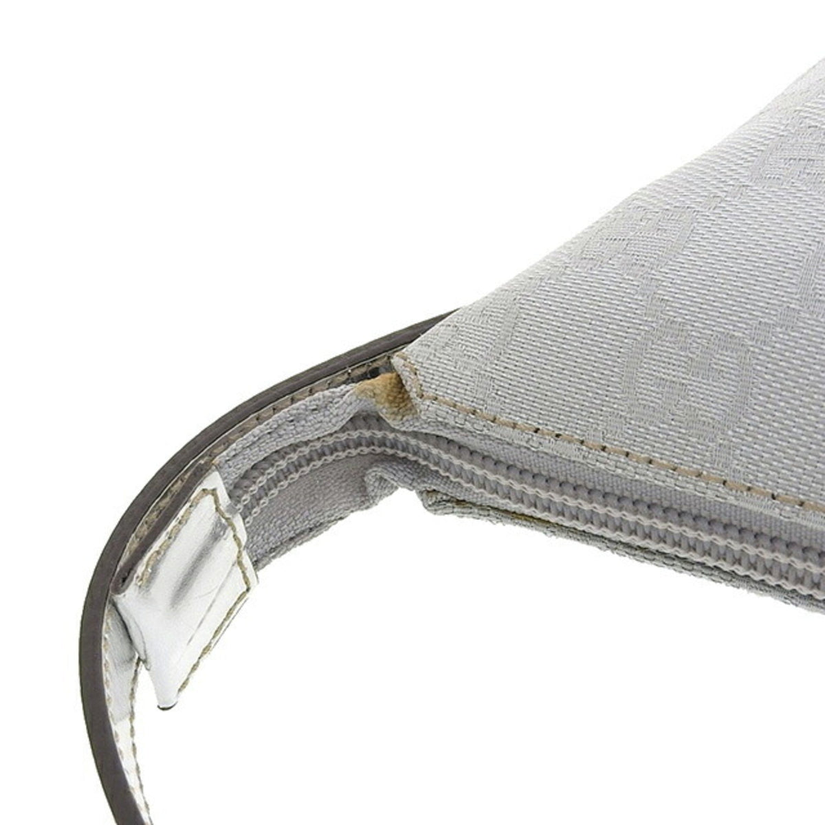 Gucci Bag Ladies Handbag Canvas GG Hand Pouch Silver 190393 Invited