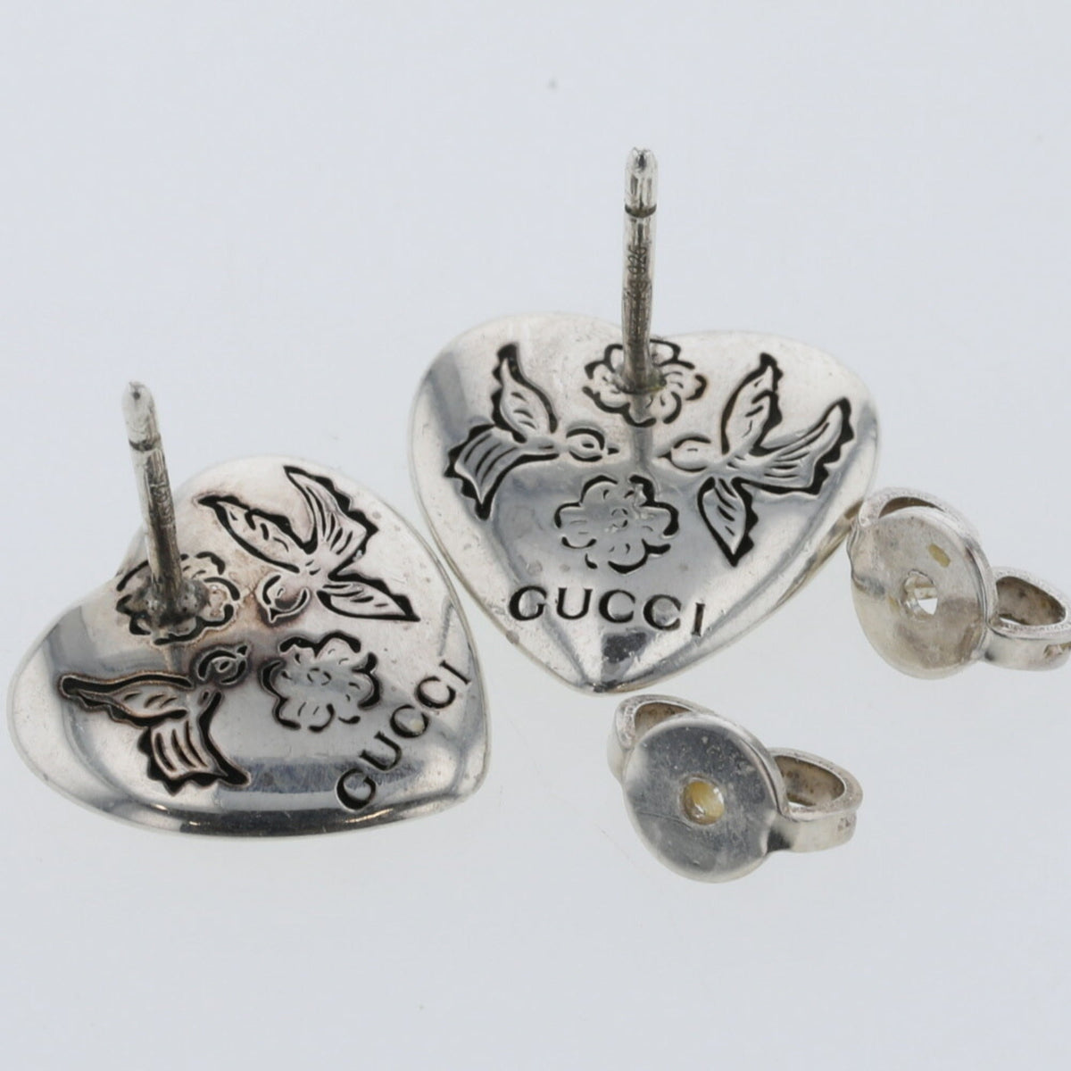 Gucci Earrings Blind For Love Silver 925 Ladies GUCCI