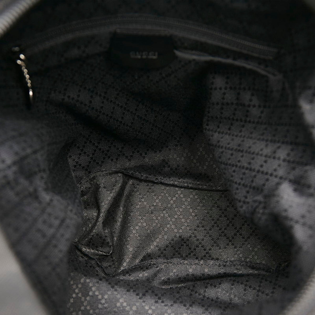Gucci Bamboo Handbag 0001998 Black Nylon Leather Ladies GUCCI