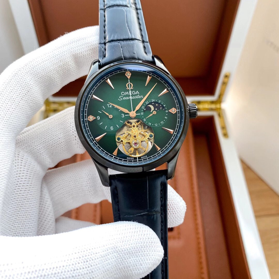 Omega‼️ Men's watch, classic four-pin separation flywheel design