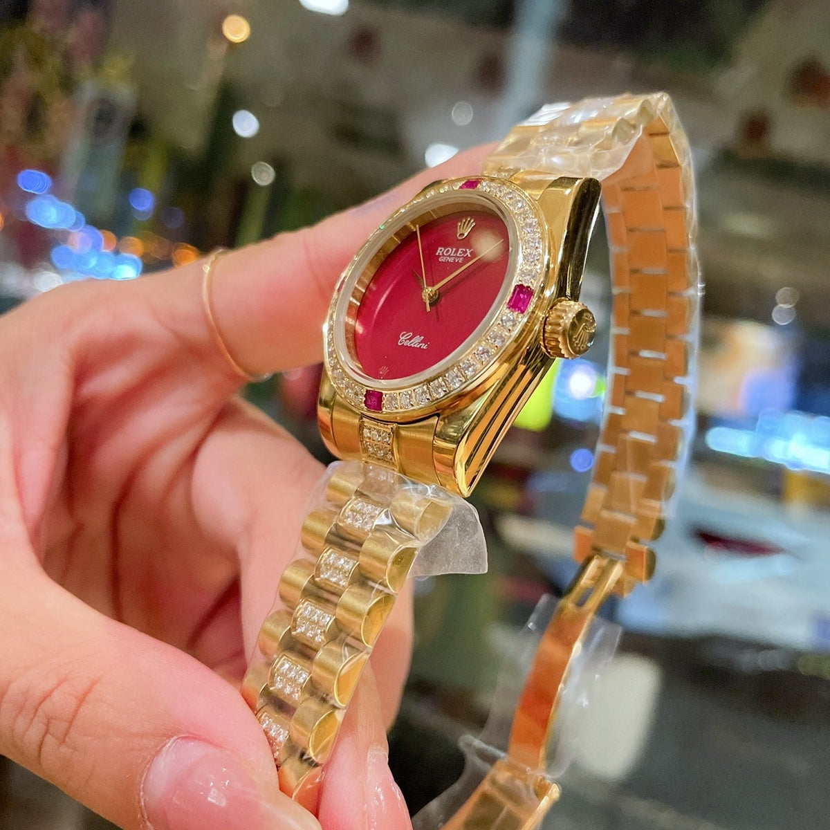 Rolex Datejust series classic female solid five-bead steel strap