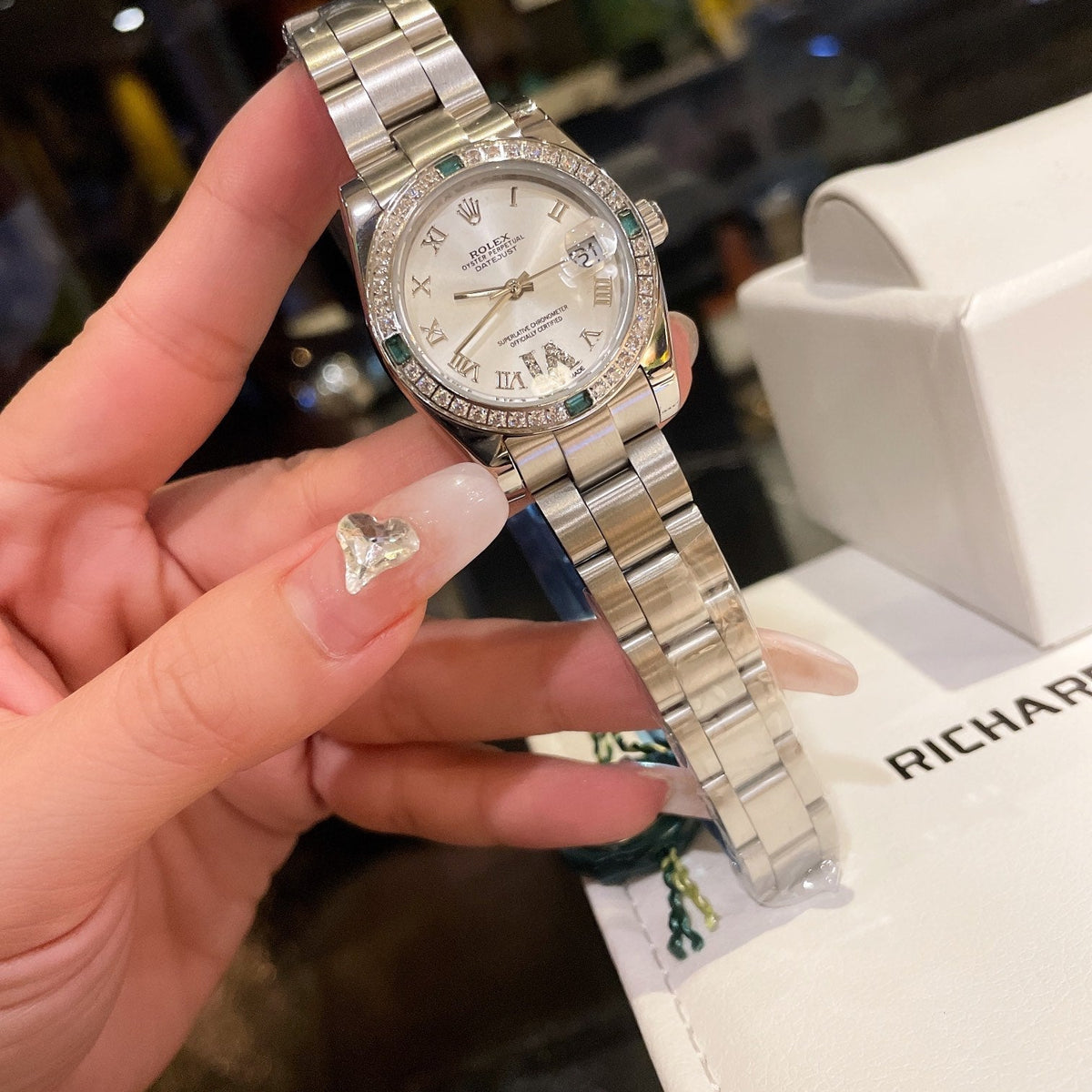 Rolex Datejust Series Classic Women's Solid Five-Bead