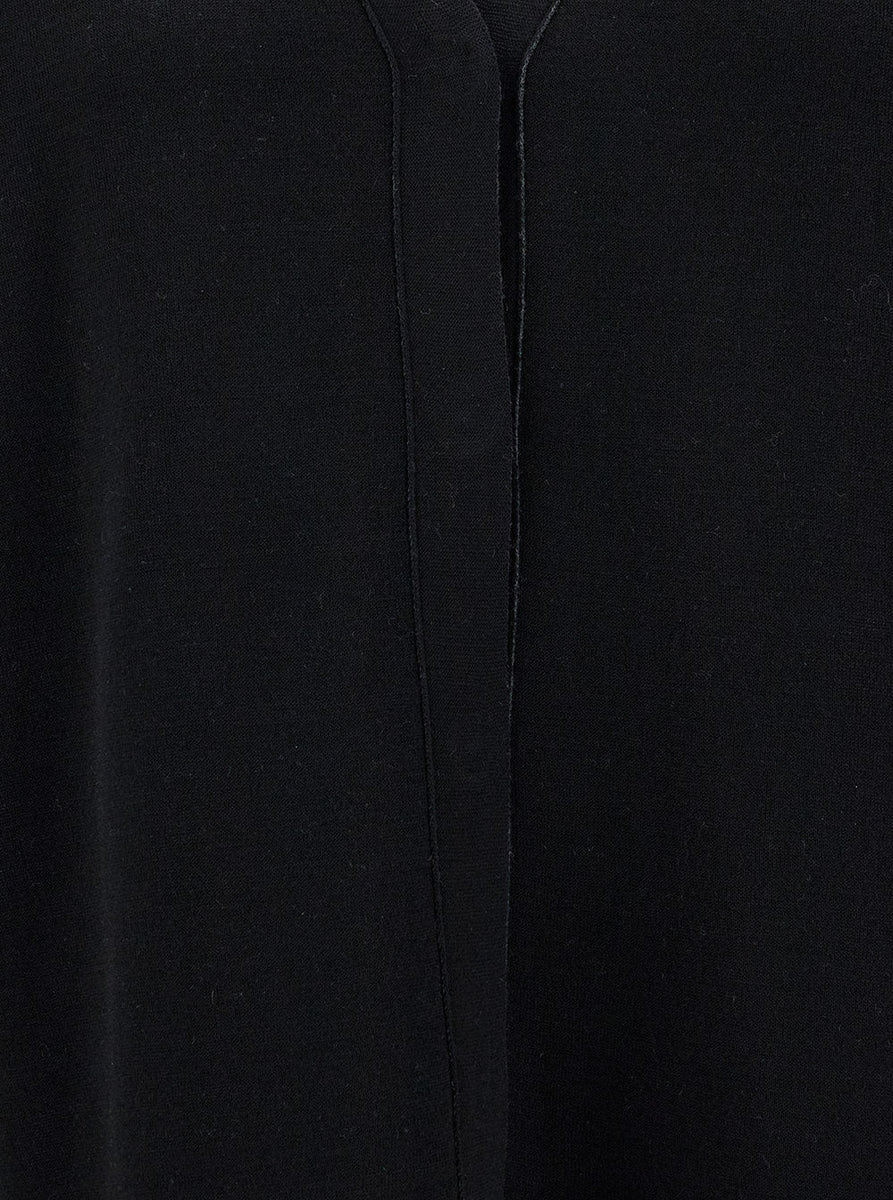 Fendi Women Black Reversible Cardigan With Jacquard Ff Motif In Knit Woman