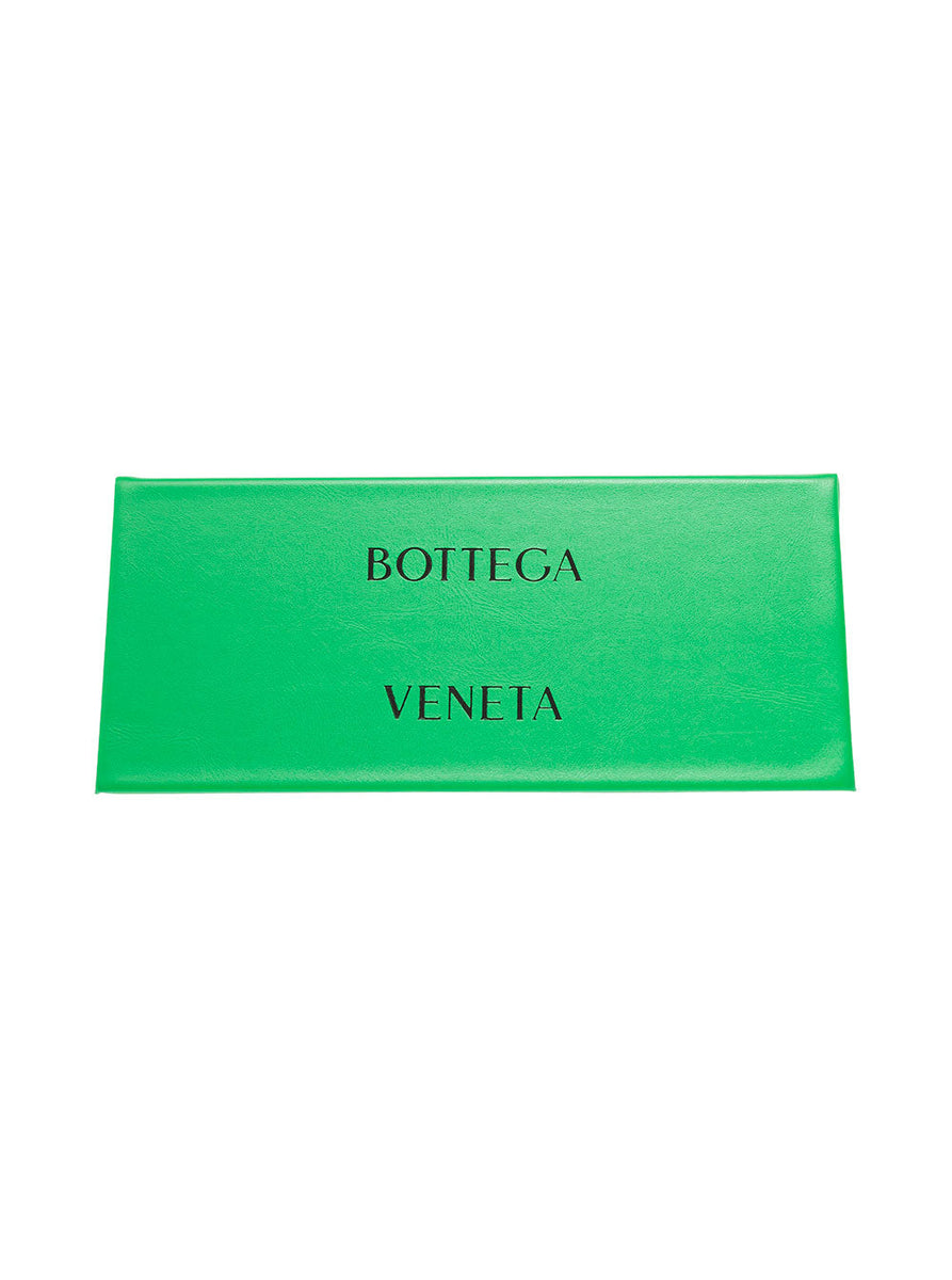 Bottega Veneta Women Bottega Veneta Woman's Angle Cat Eye Green Acetate  Sunglasses