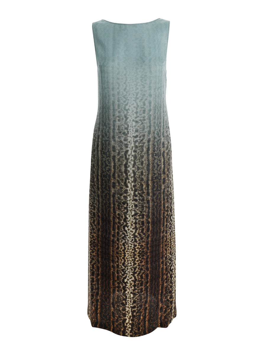 Fendi Women Multicolor Animalier Dress In Silk Woman