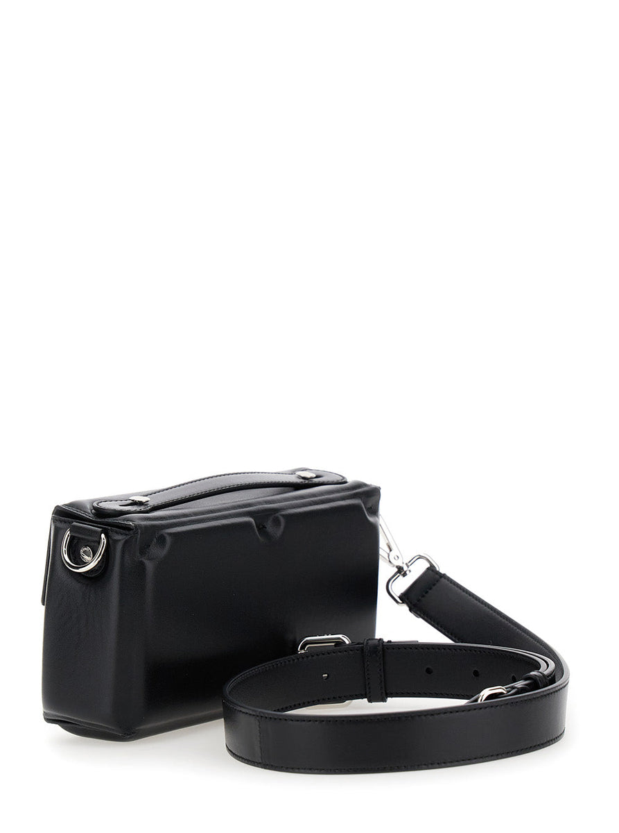Fendi Men 'Baguette Soft Trunk' Black Crossbody Bag In Padded Leather Man