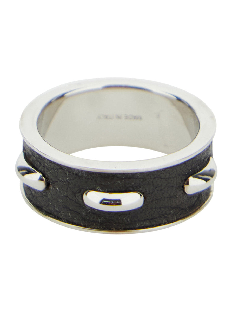 Fendi Men Silver-Colored Ring With Logo Lettering On The Side In Brass Man
