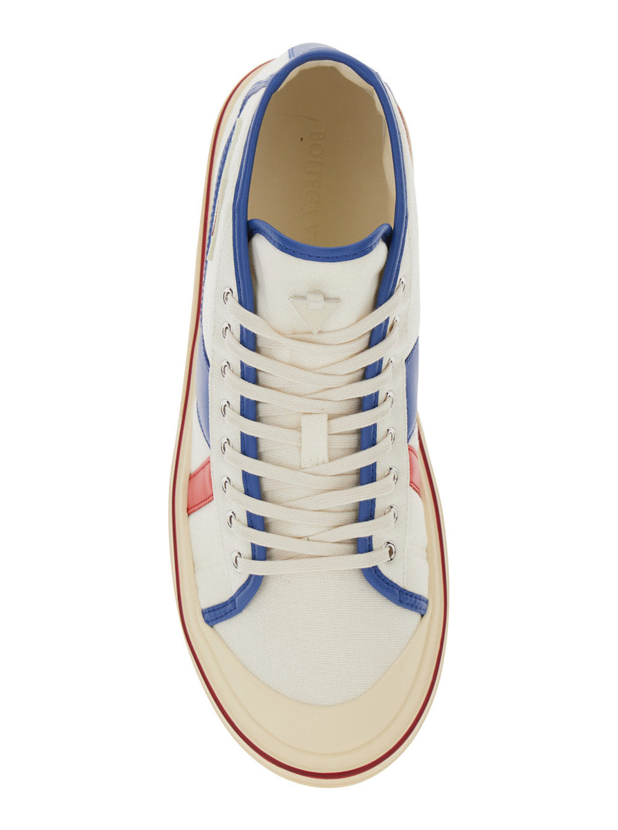 Bottega Veneta Men 'Eliot' Multicolor Sneakers With Logo Label On The Side And Leather Inserts In Cotton And Leather Blend Man