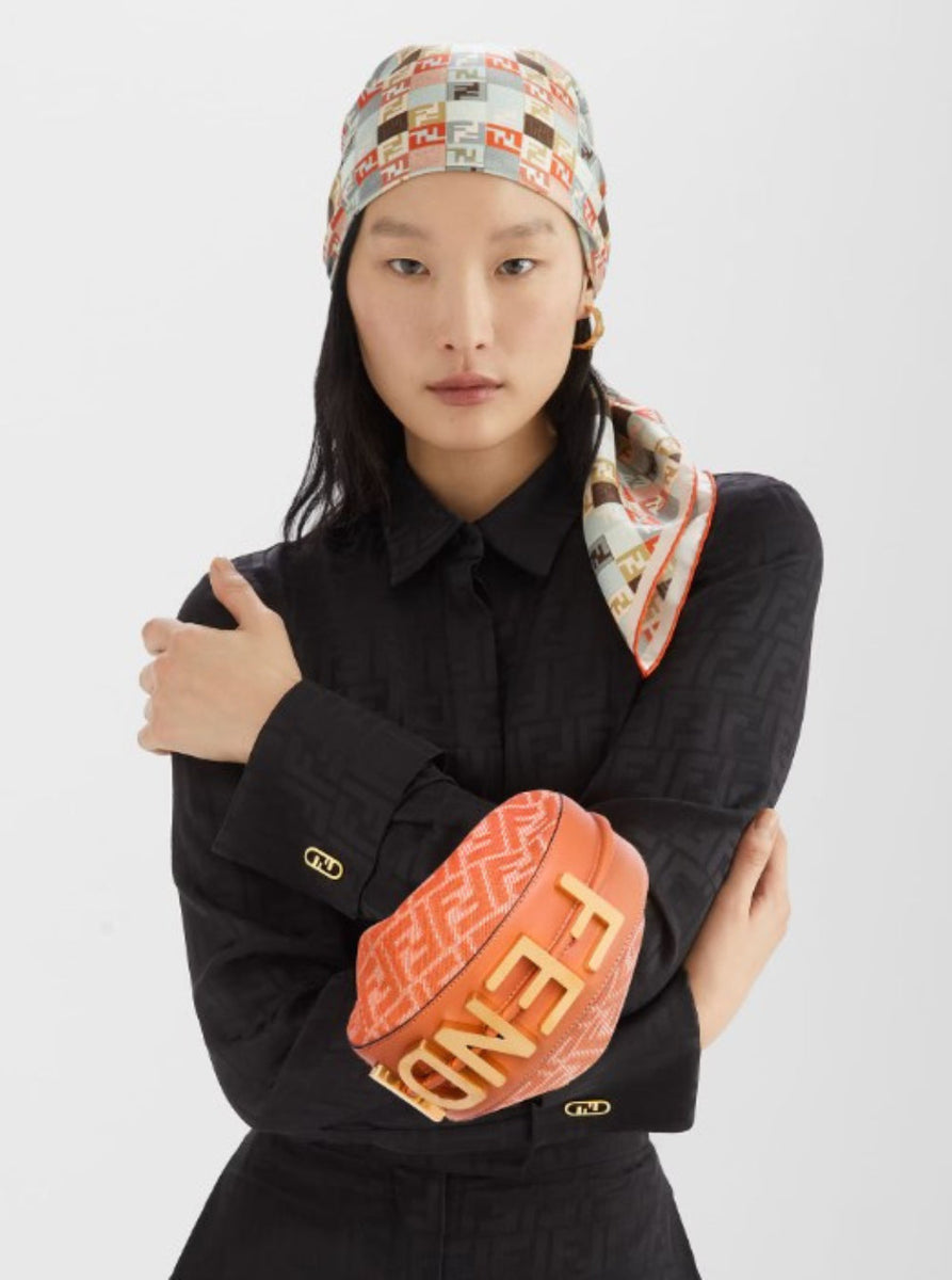 Fendi Women Multicolor Headscarf With All-Over Ff Motif In Silk Woman