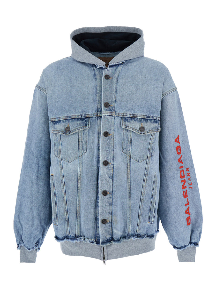 Balenciaga Men Cut-Up Hoodie Jacket