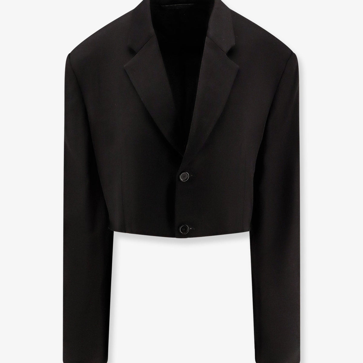Balenciaga Women Single Breasted Cut Off Viscose And Wool Blazer