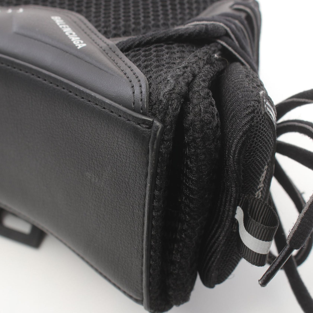 balenciaga Leather Fabric Top Handle Bag 661723