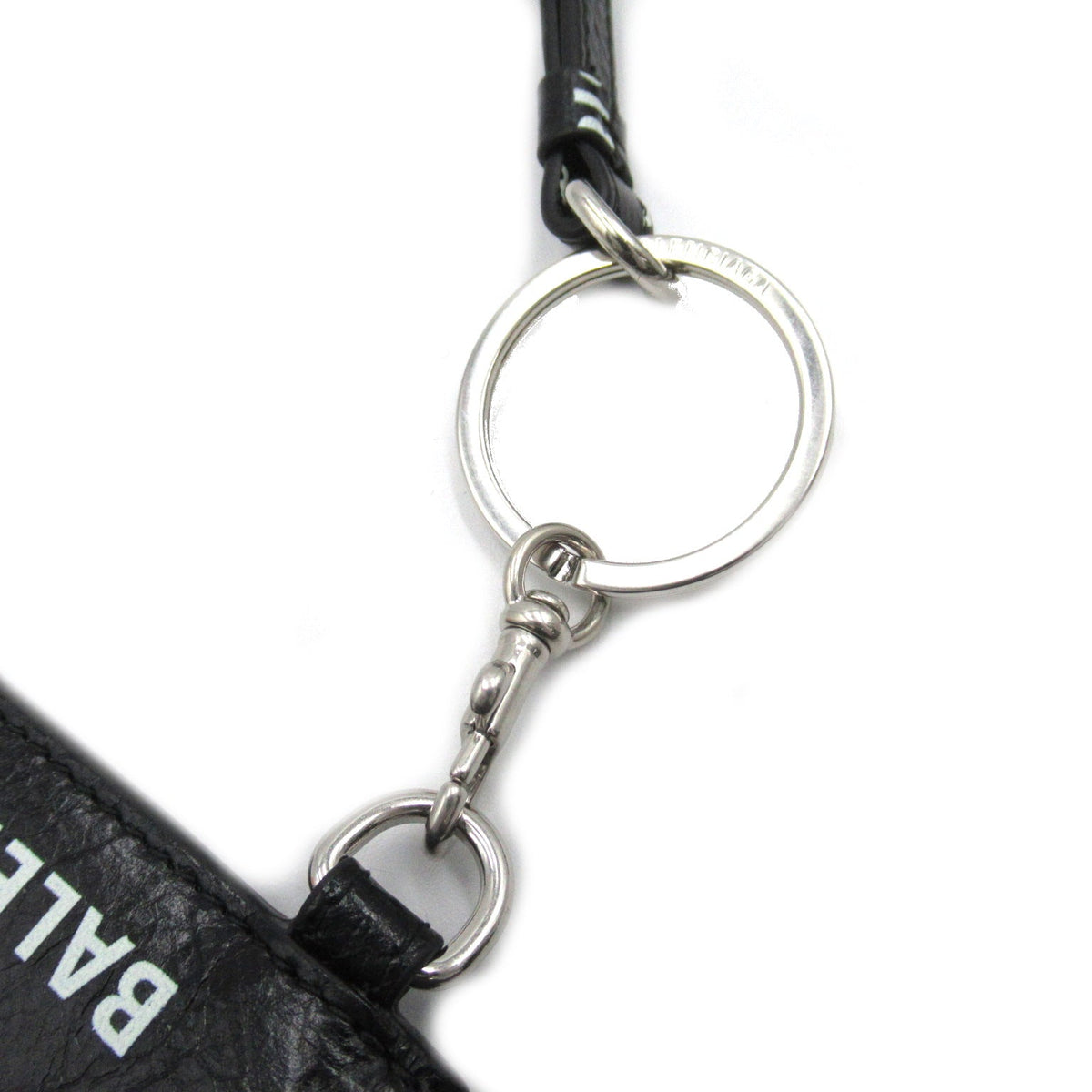balenciaga Leather Strap Keyring Card Case