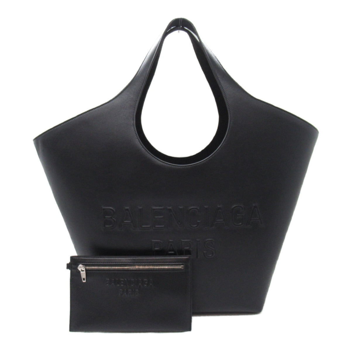 balenciaga Medium Tote Bag Black Leather