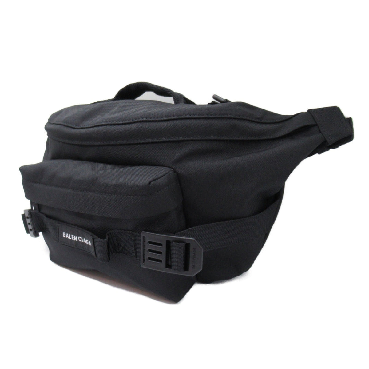 balenciaga Nylon Waist Bag Body Bag Black