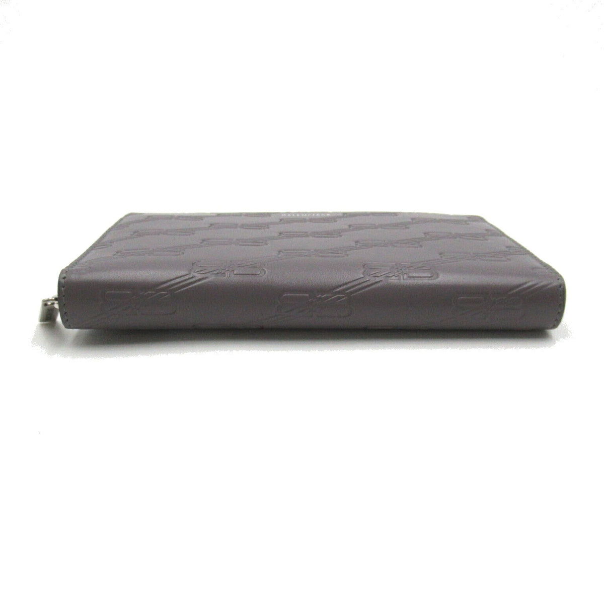 balenciaga Leather Round Wallet Gray
