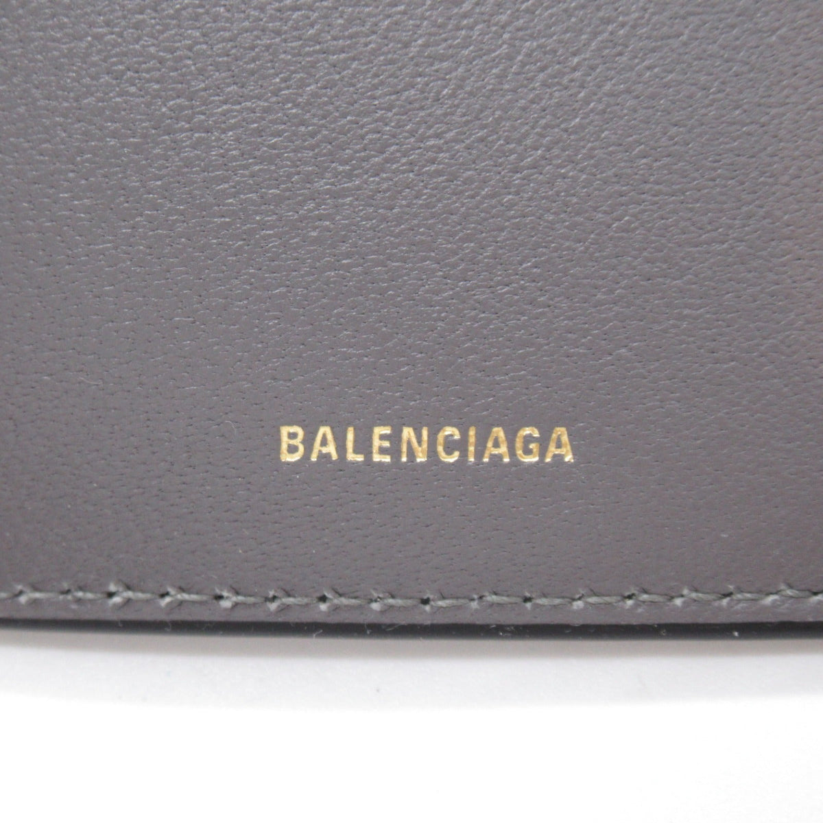 balenciaga Leather Trifold Wallet Black