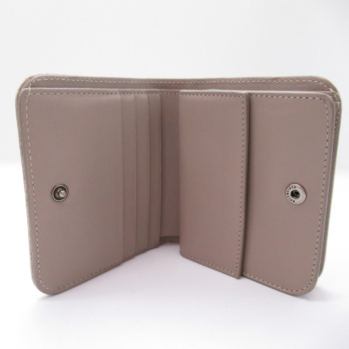 balenciaga Lambskin Bifold Wallet Beige