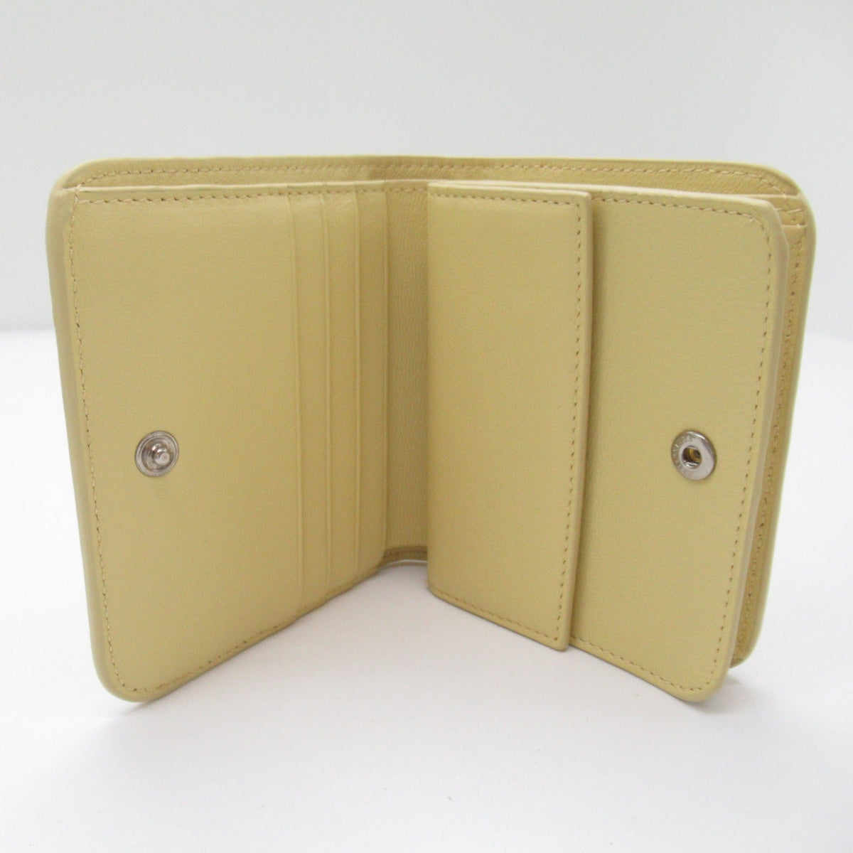 balenciaga Leather Bifold Wallet Yellow