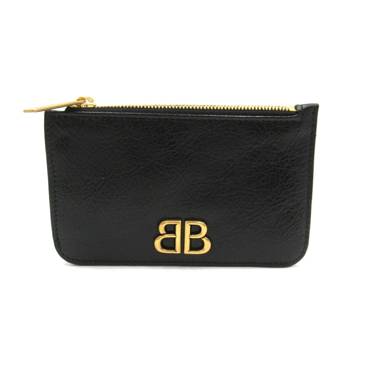 balenciaga Leather Coin Case Black