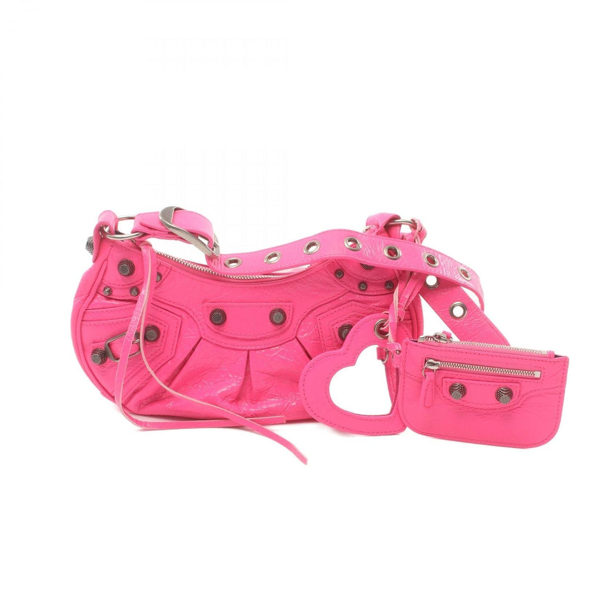 balenciaga Leather Shoulder Bag Pink